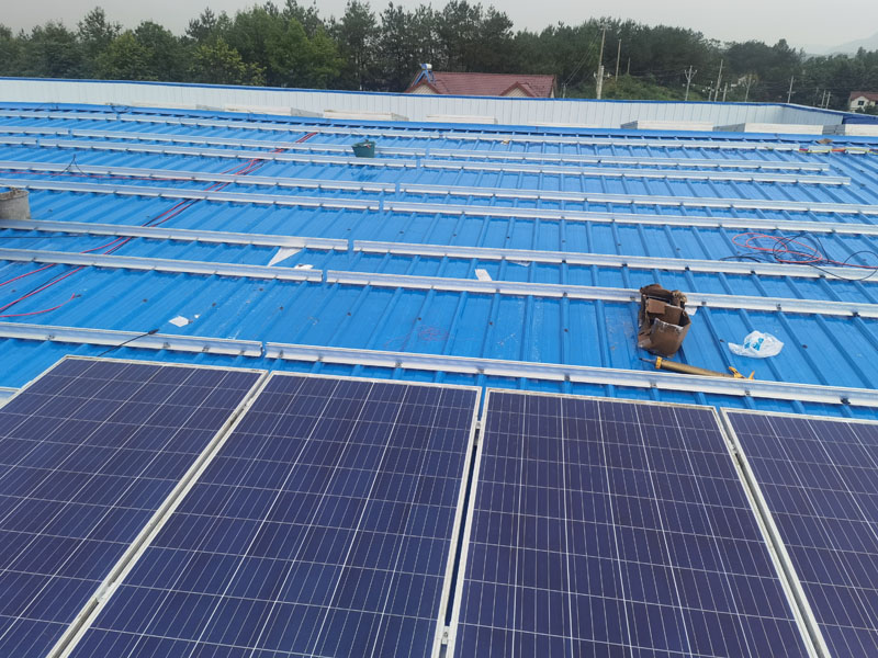 3,5 MW-Hubei Metalldach-Minischienen-Solarmontagesystem