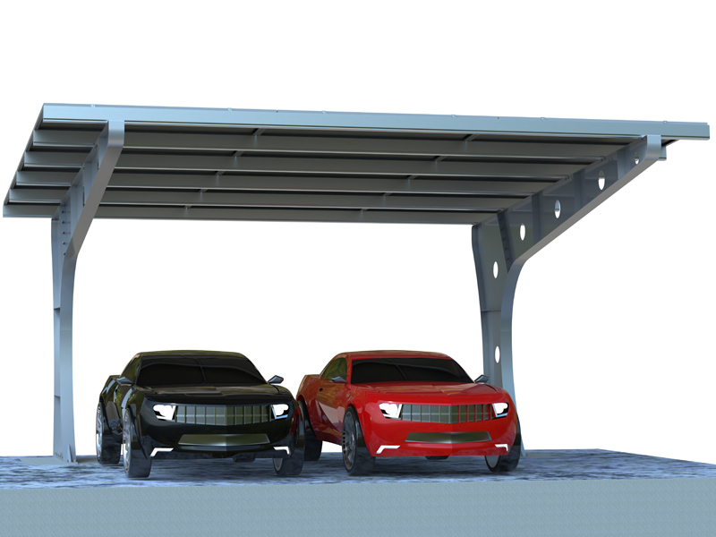 Auskragendes wasserdichtes Solarenergie-Carport-Montagesystem aus Kohlenstoffstahl