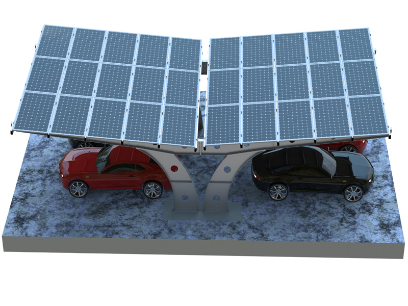 OEM-Solar-Carport aus Stahl für Gewerbe und Wohnen